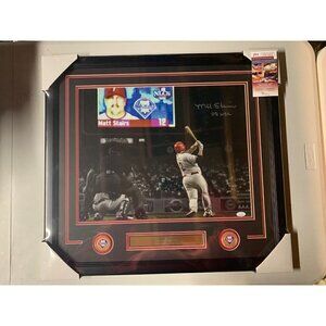 Matt Stairs Autograph Signed Phillies 16x20 Inscribed 08 WSC Photo Framed JSA